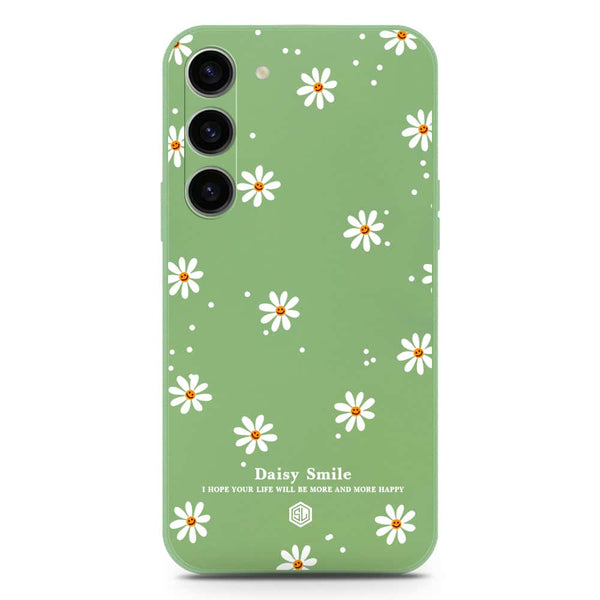 Daisy Smile Design Soft Phone Case - Silica Gel Case - LightGreen - Samsung Galaxy S23 5G