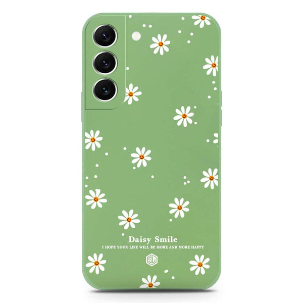 Daisy Smile Design Soft Phone Case - Silica Gel Case - LightGreen - Samsung Galaxy S22 Plus 5G