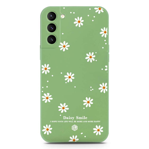 Daisy Smile Design Soft Phone Case - Silica Gel Case - LightGreen - Samsung Galaxy S21 FE 5G