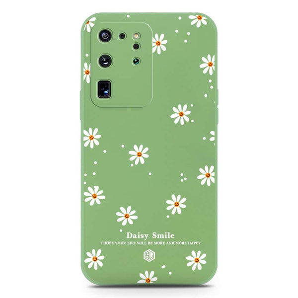 Daisy Smile Design Soft Phone Case - Silica Gel Case - LightGreen - Samsung Galaxy S20 Ultra