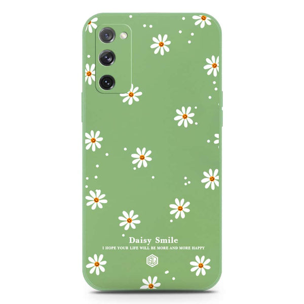 Daisy Smile Design Soft Phone Case - Silica Gel Case - LightGreen - Samsung Galaxy S20 FE