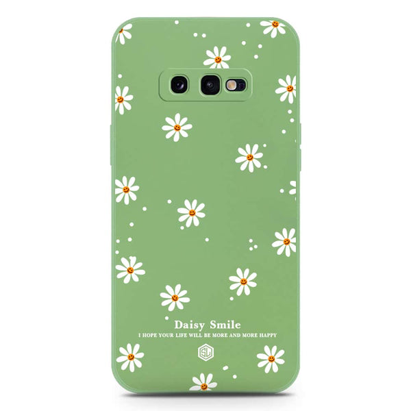 Daisy Smile Design Soft Phone Case - Silica Gel Case - LightGreen - Samsung Galaxy S10e