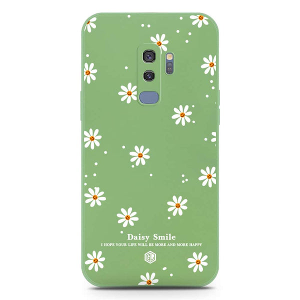 Daisy Smile Design Soft Phone Case - Silica Gel Case - LightGreen - Samsung Galaxy S9 Plus