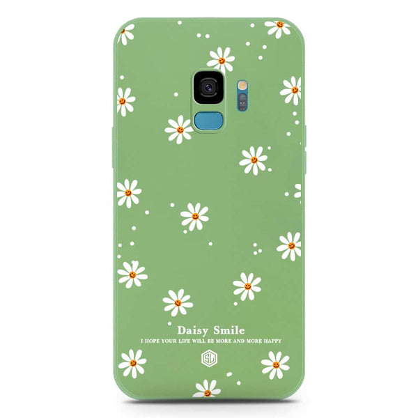 Daisy Smile Design Soft Phone Case - Silica Gel Case - LightGreen - Samsung Galaxy S9