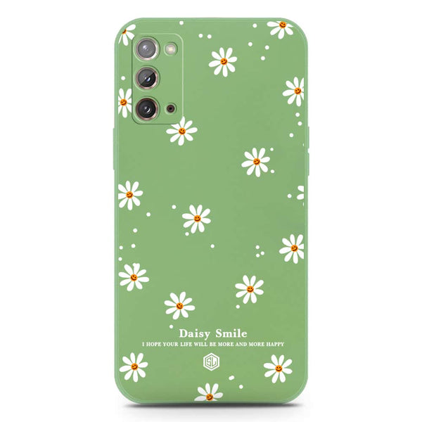 Daisy Smile Design Soft Phone Case - Silica Gel Case - LightGreen - Samsung Galaxy Note 20