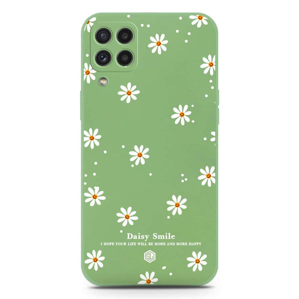 Daisy Smile Design Soft Phone Case - Silica Gel Case - LightGreen - Samsung Galaxy M22