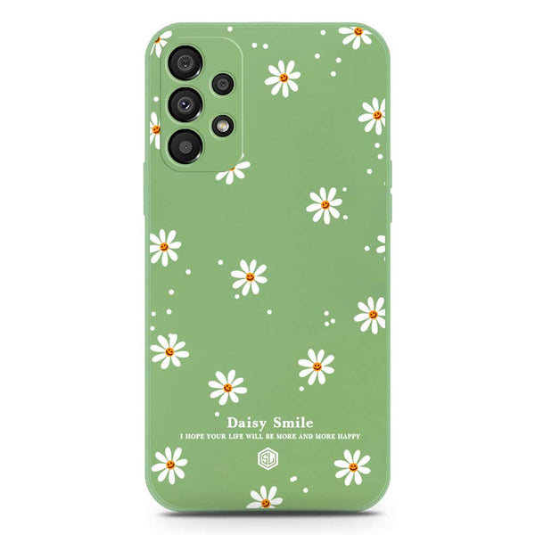 Daisy Smile Design Soft Phone Case - Silica Gel Case - LightGreen - Samsung Galaxy A72