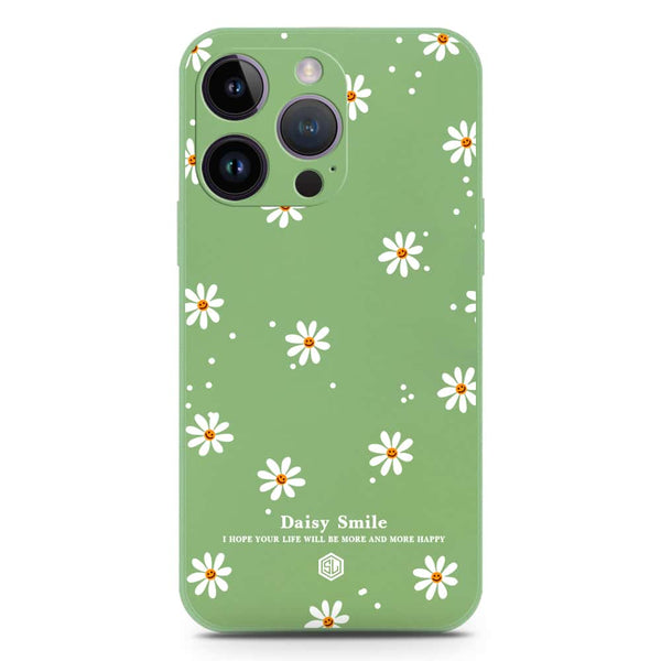 Daisy Smile Design Soft Phone Case - Silica Gel Case - LightGreen - iPhone 14 Pro Max