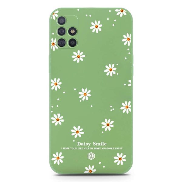 Daisy Smile Design Soft Phone Case - Silica Gel Case - LightGreen - Samsung Galaxy A71