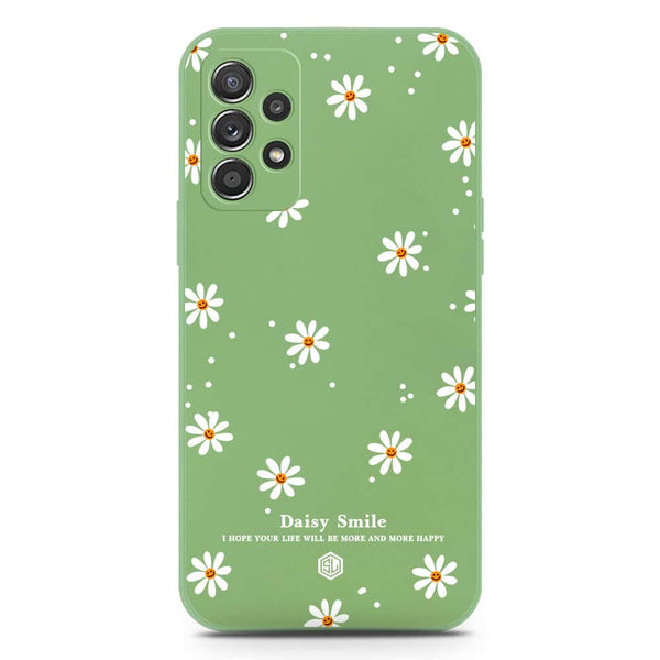 Daisy Smile Design Soft Phone Case - Silica Gel Case - LightGreen - Samsung Galaxy A52