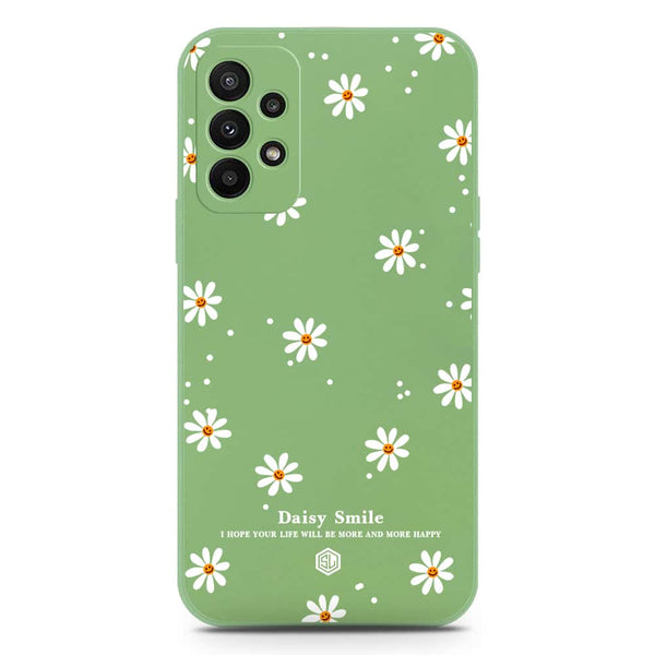 Daisy Smile Design Soft Phone Case - Silica Gel Case - LightGreen - Samsung Galaxy A23