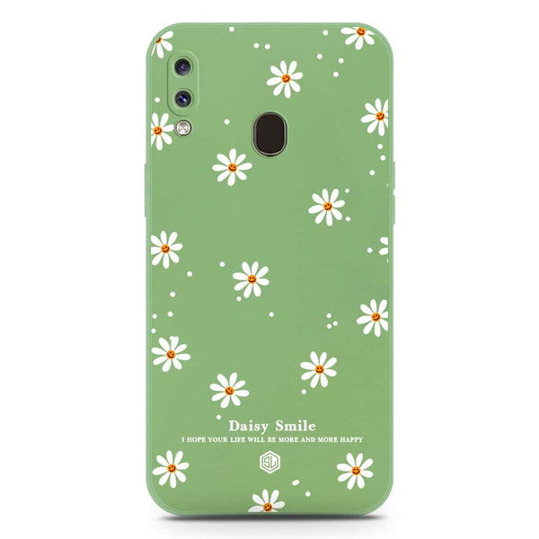 Daisy Smile Design Soft Phone Case - Silica Gel Case - LightGreen - Samsung Galaxy A20