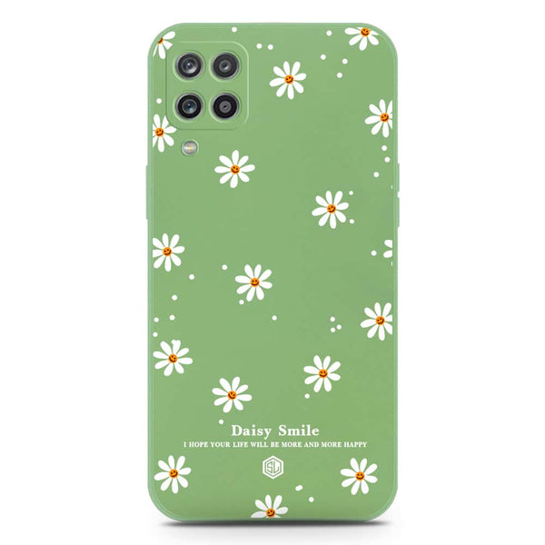 Daisy Smile Design Soft Phone Case - Silica Gel Case - LightGreen - Samsung Galaxy A12