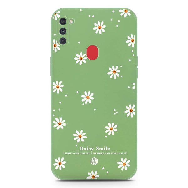 Daisy Smile Design Soft Phone Case - Silica Gel Case - LightGreen - Samsung Galaxy A11