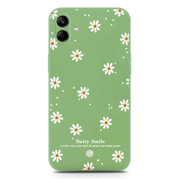 Daisy Smile Design Soft Phone Case - Silica Gel Case - LightGreen - Samsung Galaxy A04