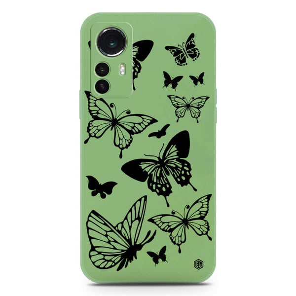 Cute Butterfly Design Soft Phone Case - Silica Gel Case - LightGreen - Xiaomi 12S
