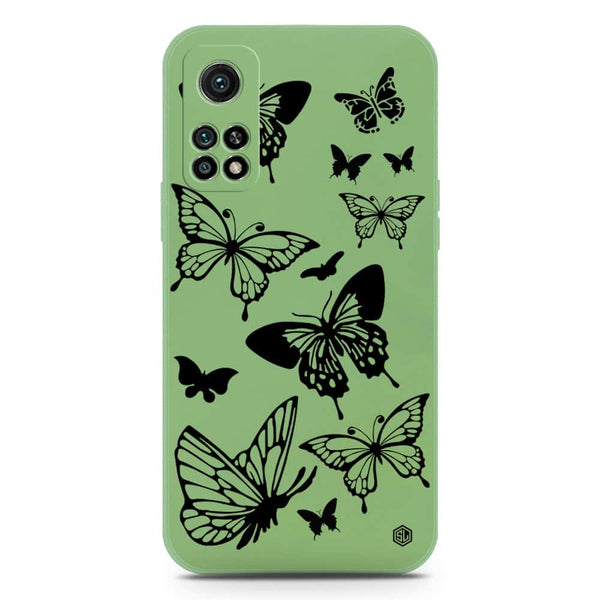Cute Butterfly Design Soft Phone Case - Silica Gel Case - LightGreen - Xiaomi Mi 10T Pro