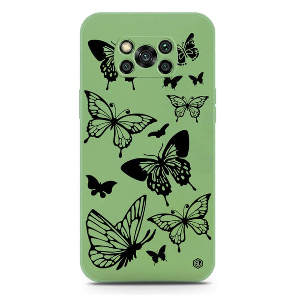 Cute Butterfly Design Soft Phone Case - Silica Gel Case - LightGreen - Xiaomi Poco X3