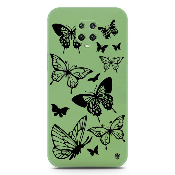 Cute Butterfly Design Soft Phone Case - Silica Gel Case - LightGreen - Xiaomi Poco M2 Pro