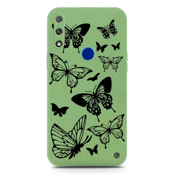 Cute Butterfly Design Soft Phone Case - Silica Gel Case - LightGreen - Honor 9X