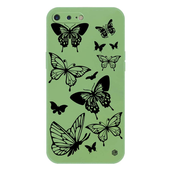 Cute Butterfly Design Soft Phone Case - Silica Gel Case - LightGreen - iPhone 8 Plus / 7 Plus