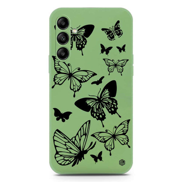 Cute Butterfly Design Soft Phone Case - Silica Gel Case - LightGreen - Samsung Galaxy A54 5G