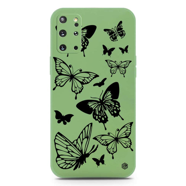 Cute Butterfly Design Soft Phone Case - Silica Gel Case - LightGreen - Samsung Galaxy S20 Plus