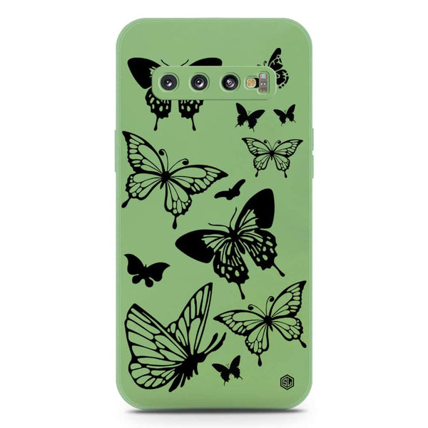 Cute Butterfly Design Soft Phone Case - Silica Gel Case - LightGreen - Samsung Galaxy S10