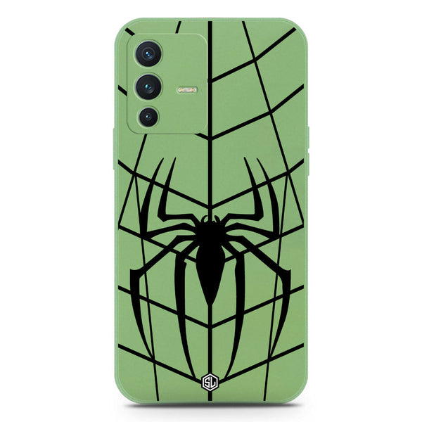 X-Spider Design Soft Phone Case - Silica Gel Case - LightGreen - Vivo V23 5G
