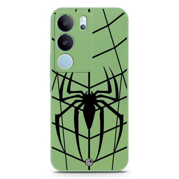 X-Spider Design Soft Phone Case - Silica Gel Case - LightGreen - Vivo V29