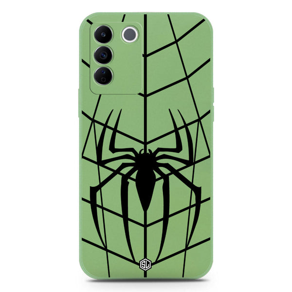 X-Spider Design Soft Phone Case - Silica Gel Case - LightGreen - Vivo V27e