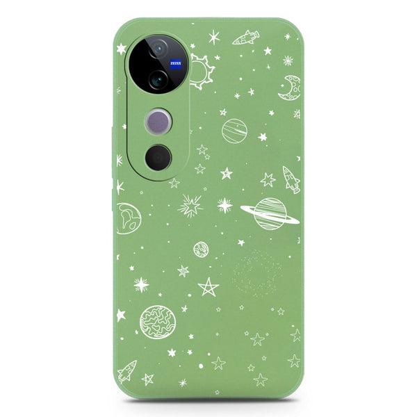 Stardust Dreams Design Soft Phone Case - Silica Gel Case - LightGreen - Vivo S19 Pro