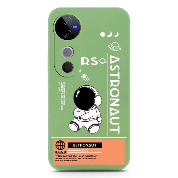 Astronaut Series Design Soft Phone Case - Silica Gel Case - LightGreen - Vivo S19 Pro