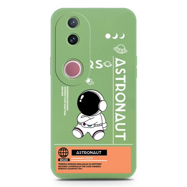 Astronaut Series Design Soft Phone Case - Silica Gel Case - LightGreen - Vivo V50