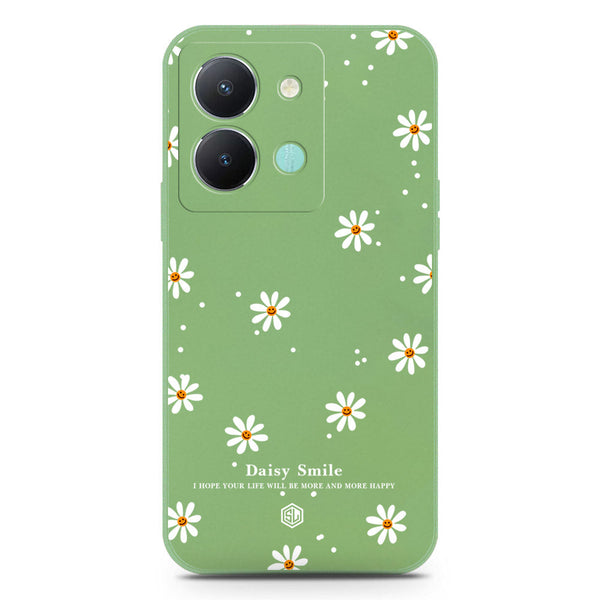 Daisy Smile Design Soft Phone Case - Silica Gel Case - LightGreen - Vivo Y36 4G