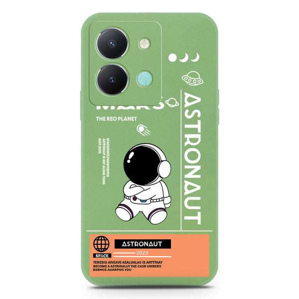 Astronaut Series Design Soft Phone Case - Silica Gel Case - LightGreen - Vivo Y27s