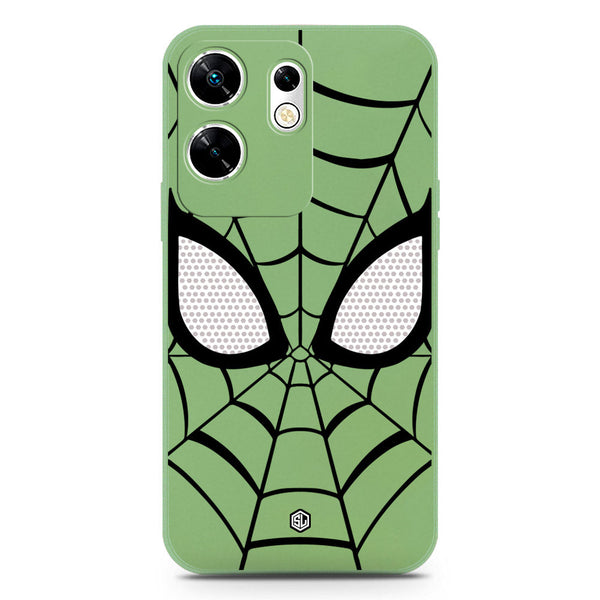Cool Spider Design Soft Phone Case - Silica Gel Case - LightGreen - Infinix Zero 30 4G