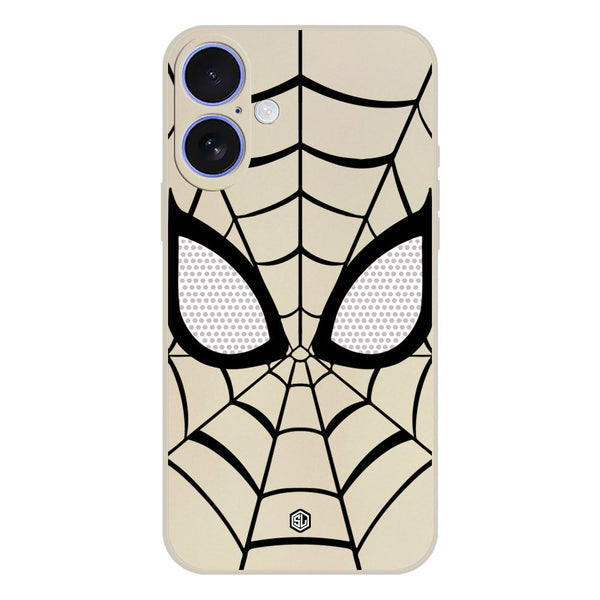 Cool Spider Design Soft Phone Case - Silica Gel Case - Offwhite - iPhone 16
