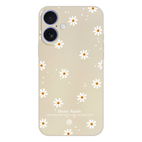 Daisy Smile Design Soft Phone Case - Silica Gel Case - Offwhite - iPhone 16
