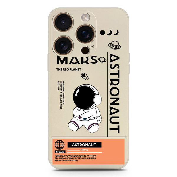 Astronaut Series Design Soft Phone Case - Silica Gel Case - Offwhite - iPhone 16 Pro