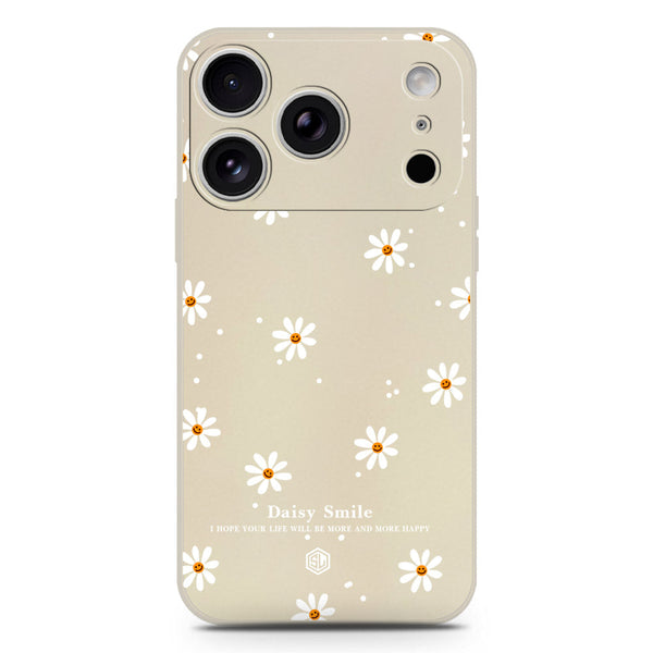 Daisy Smile Design Soft Phone Case - Silica Gel Case - Offwhite - iPhone 17 Pro