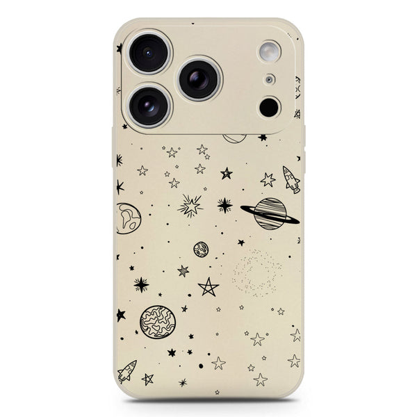Stardust Dreams Design Soft Phone Case - Silica Gel Case - Offwhite - iPhone 17 Pro