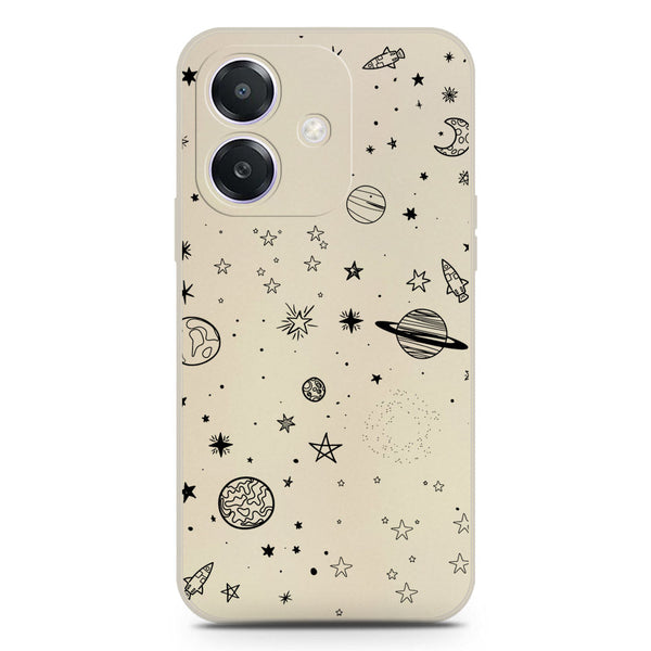 Stardust Dreams Design Soft Phone Case - Silica Gel Case - Offwhite - Oppo A3 5G