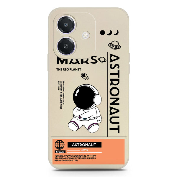 Astronaut Series Design Soft Phone Case - Silica Gel Case - Offwhite - Oppo A3 4G