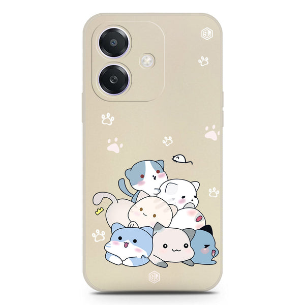 Cute Design Soft Phone Case - Silica Gel Case - Offwhite - Oppo A3 4G