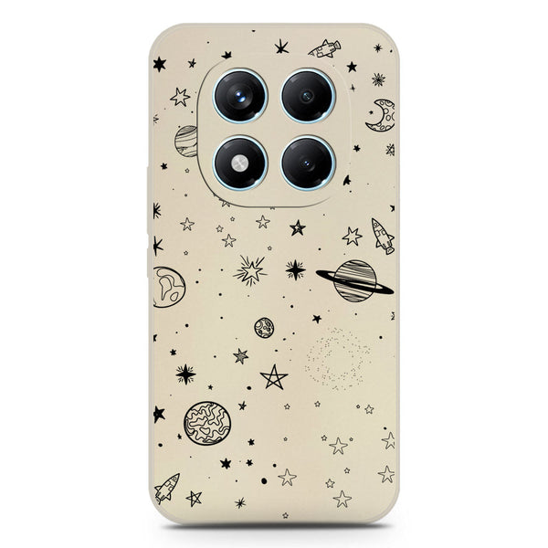 Stardust Dreams Design Soft Phone Case - Silica Gel Case - Offwhite - Xiaomi Redmi Note 14 Pro 4G