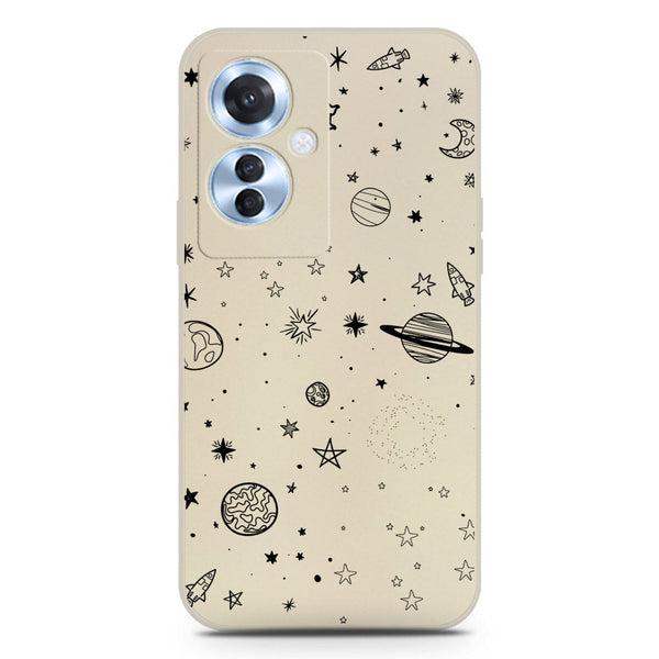 Astronaut Series Design Soft Phone Case - Silica Gel Case - Offwhite - Oppo Reno 11F