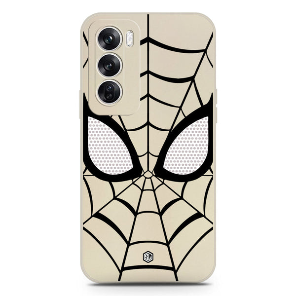 Cool Spider Design Soft Phone Case - Silica Gel Case - Offwhite - Oppo Reno 12