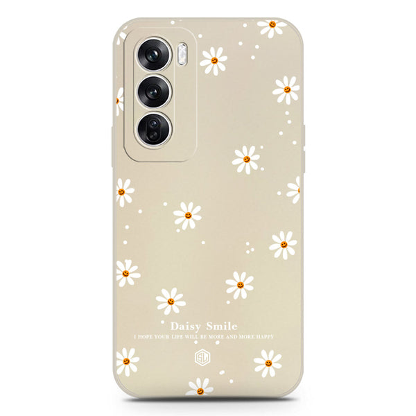 Daisy Smile Design Soft Phone Case - Silica Gel Case - Offwhite - Oppo Reno 12