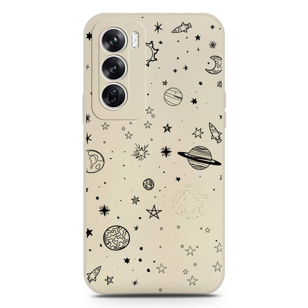 Stardust Dreams Design Soft Phone Case - Silica Gel Case - Offwhite - Oppo Reno 12